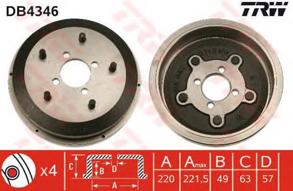 Барабан гальмівний задній TA801C Japan Parts