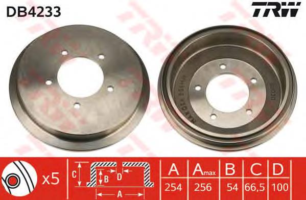 Купити DB4233 TRW Барабан гальмівний задній