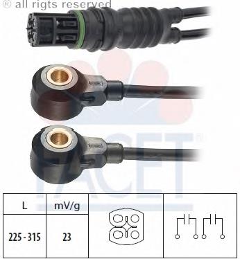 Датчик детонації Facet 93132 ціна, від 22.52 USD