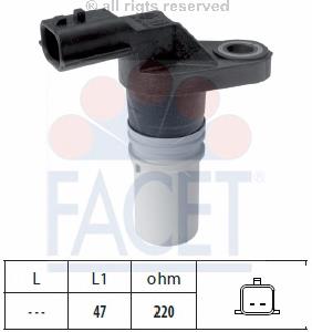 Датчик колінвала 90646 Facet