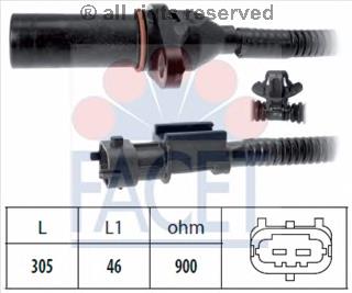 Купити 90571 Facet Датчик положення (оборотів) коленвалу