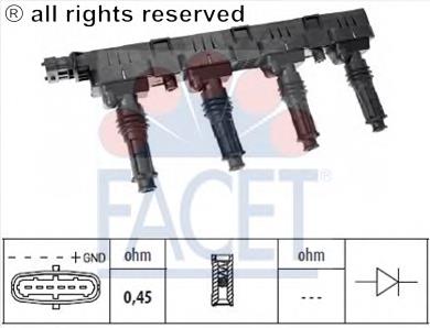 Купити 96300 Facet Котушка запалювання
