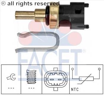 Термодатчик охолоджуючої рідини Facet 73357 ціна, від 8.27 USD