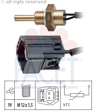Термодатчик охолоджуючої рідини Facet 73304 ціна, від 11.54 USD