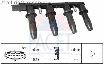 Котушка запалювання 96350 Facet