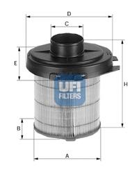 Купити 2784502 UFI Автомобільний фільтр повітря