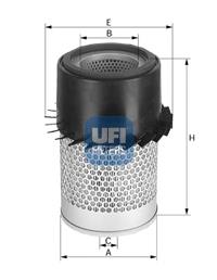2728200 UFI Повітряний фільтр двигуна