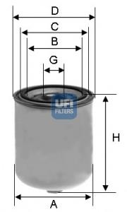 2734400 UFI фільтр осушувача повітря (вологомастиловідділювача (TRUCK))