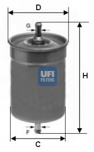 3150000 UFI Топливный фильтр (80 мм)