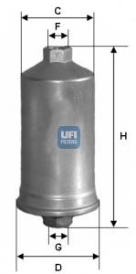 3150400 UFI фільтр паливний