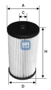 Паливний фільтр 2600700 UFI