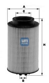Фільтр тонкого очищення палива UFI 2601100 ціна, від 14.02 USD