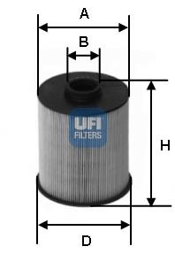 Фільтр тонкого очищення палива UFI 2600600 ціна, від 6.74 USD