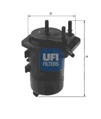 Фільтр тонкого очищення палива UFI 2401400 ціна, від 26.52 USD
