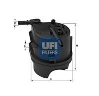 Фільтр тонкого очищення палива UFI 2401500 ціна, від 33.06 USD