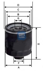 Фільтр масляний UFI 2342800