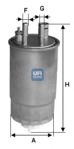 Паливний фільтр 24ONE00 UFI