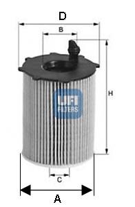 Фільтр масляний UFI 2506800
