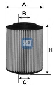 Масляний фільтр двигуна UFI 2502700 ціна, від 6.11 USD