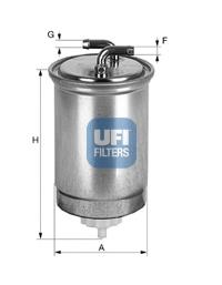 Фільтр тонкого очищення палива UFI 2436500 ціна, від 12.43 USD