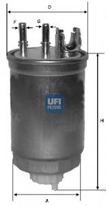 Купити 2441200 UFI Фільтр-відстійник палива грубої очистки