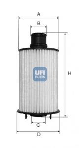 Масляний фільтр двигуна UFI 2507302 ціна, від 21.31 USD