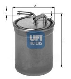 Фільтр тонкого очищення палива UFI 2401600 ціна, від 23.85 USD