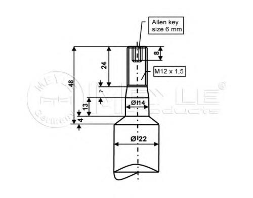 Стойка амортизатора передняя Meyle 3266240008 ціна, від 48.66 USD