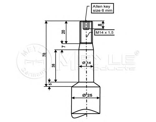 Стойка амортизатора передняя Meyle 3266240002 ціна, від 56.02 USD