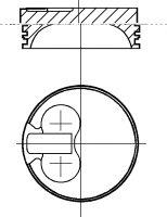 Поршень в комплекті на 1 циліндр, STD A350848STD AE