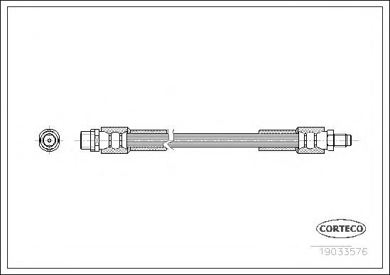 19033576 Corteco шланг гальмівний задній
