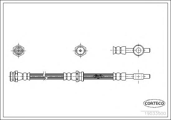 Купити 5881226350 Hyundai/Kia Шланг гальмівний задній, лівий