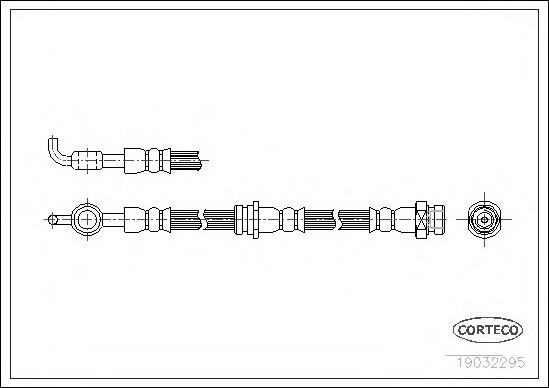 Шланг гальмівний задній Corteco 19032295 ціна, від 10.82 USD
