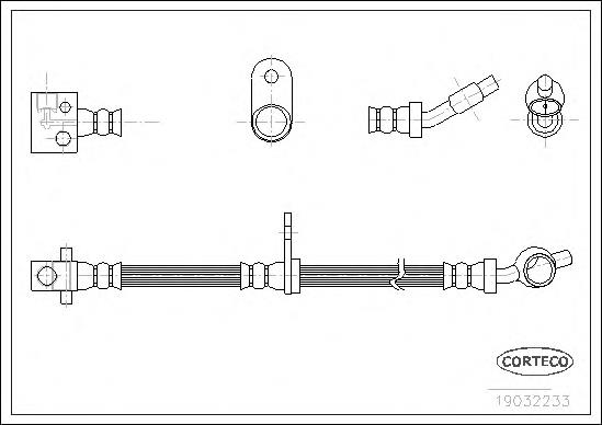 Шланг гальмівний передній K&K FT5235 ціна, від 4.26 USD