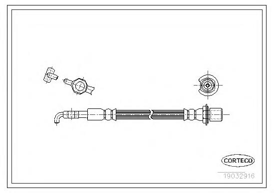 9094702837 Toyota Гнучка гальмівна трубка передня