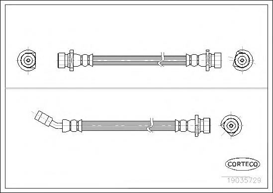 Шланг гальмівний задній, правий Quick Brake 58024 ціна, від 17.36 USD