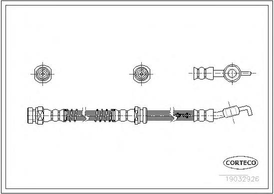 Шланг гальмівний передній 19032926 Corteco