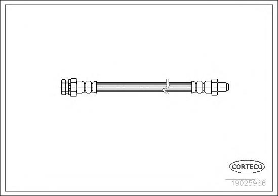 Шланг гальмівний задній 19025986 Corteco
