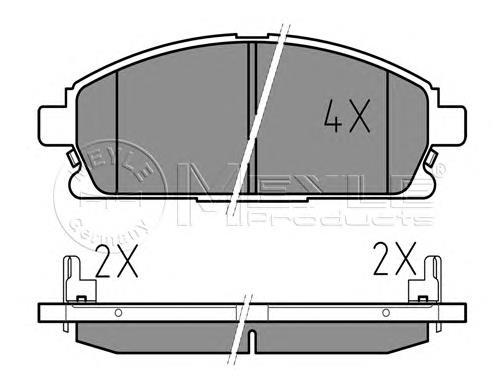 Гальмівні колодки Meyle 0252342016W ціна, від 28.82 USD