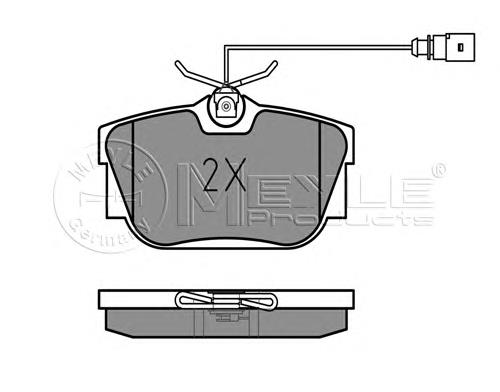 Задні гальмівні колодки Meyle 0252344616W ціна, від 22.19 USD