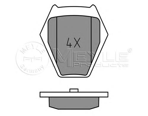 Гальмівні колодки Meyle 0252328017W ціна, від 34.28 USD