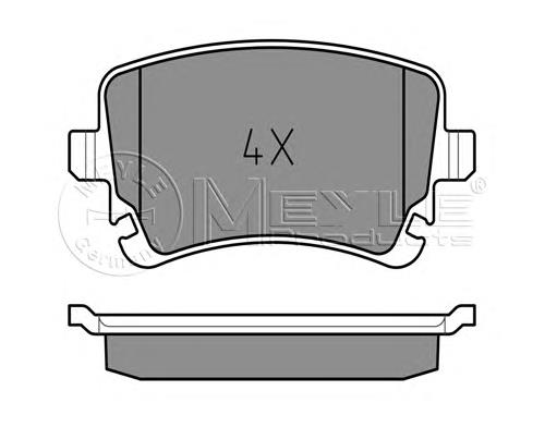 Задні гальмівні колодки Meyle 0252332617 ціна, від 25.70 USD