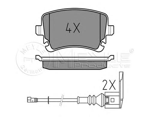 Задні гальмівні колодки Meyle 0252332617W ціна, від 29.54 USD