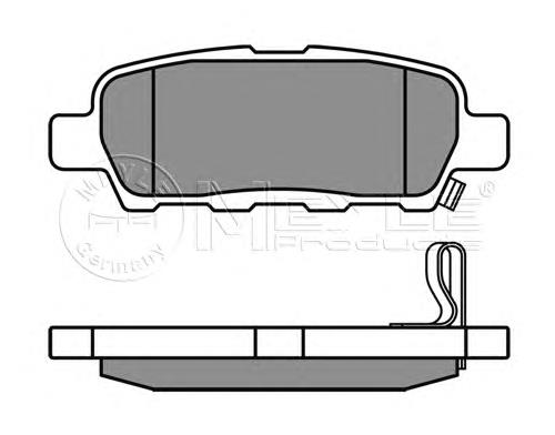 Купити 0252387114W Meyle Задні колодки