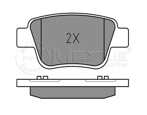 Задні гальмівні колодки Meyle 0252362016W ціна, від 17.62 USD