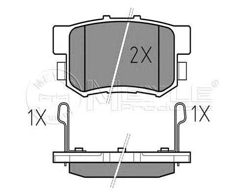 Задні гальмівні колодки Meyle 0252171914W ціна, від 17.60 USD