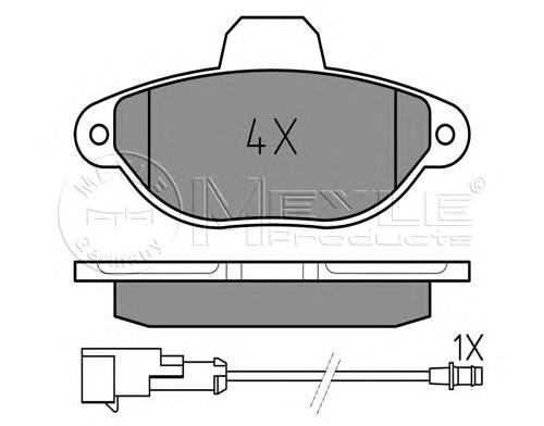 Колодки гальмівні передні, дискові 0252143617W Meyle
