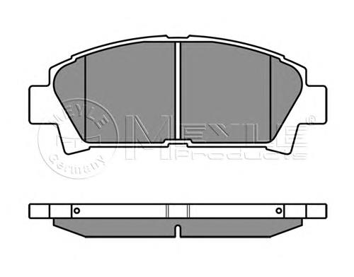 Колодки гальмівні передні, дискові 0252196115W Meyle