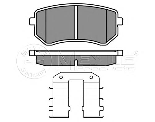 Задні гальмівні колодки Meyle 0252427614W ціна, від 16.47 USD