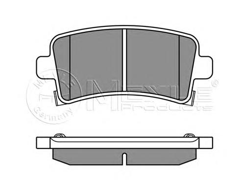 Задні гальмівні колодки Meyle 0252442116W ціна, від 28.03 USD